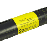 KOMO  recy afvalzak, grijs, 60 liter, 60x80 CM, T50, met sluitstrips,  Doos met 20 rollen a 20 zakken (400 KOMO zakken)