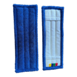 Microvezel vloer vlakmop Blauw 40 cm. (gebruik droog, nat, antibacterieel)